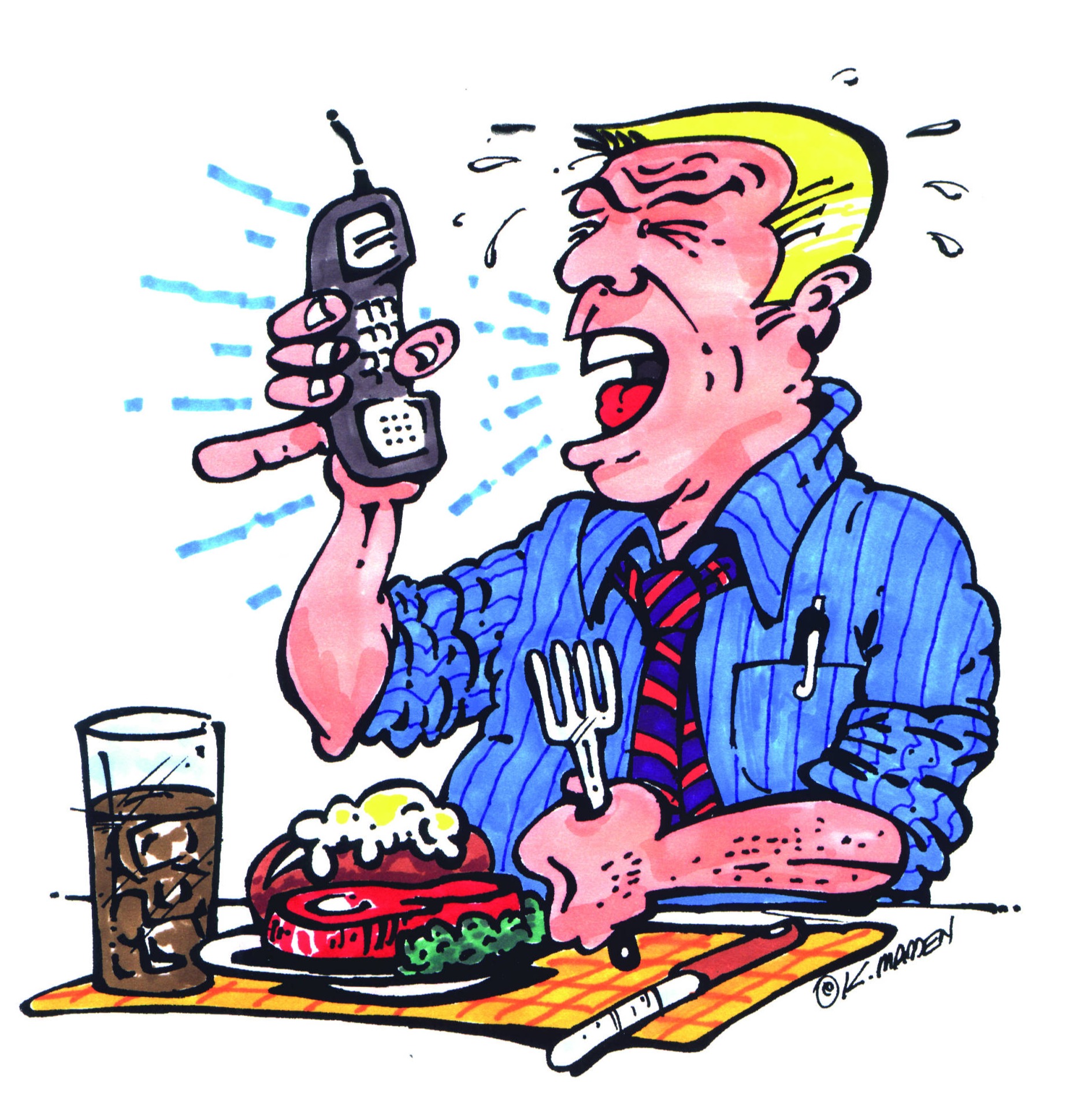 Phone call during dinner